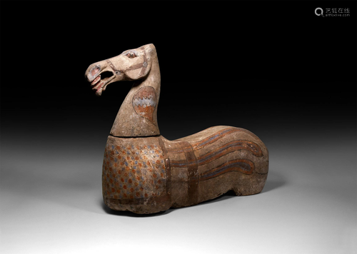 Chinese Han Two-Part Horse Figurine