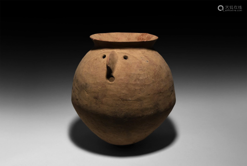 Large Roman Storage Vessel with Face