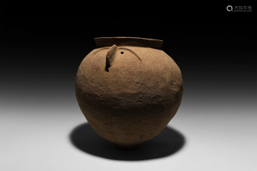 Large Roman Storage Vessel with Face