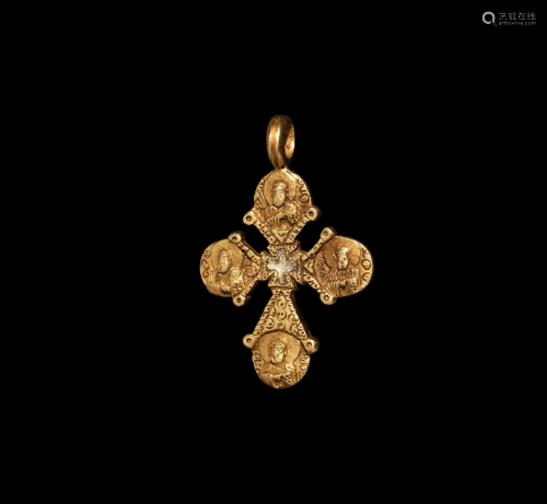 Byzantine Gold Pendant with the Four Evangelists