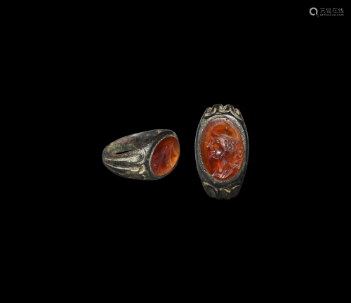 Roman Ring with Mars Gemstone