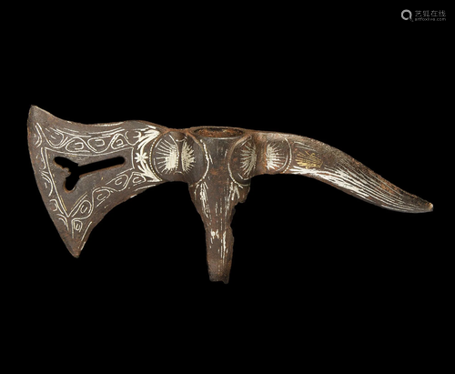 Byzantine Axehead with Silver Inlay