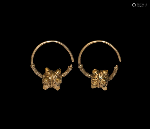 Byzantine Gold Earring Pair