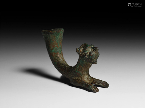 Western Asiatic Lion-Headed Model Rhyton