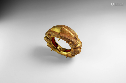 Asante Gilt Architectural Bracelet