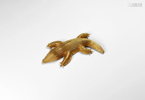 Asante Gilt Monitor Lizard Sword Ornament