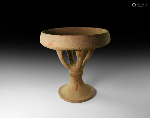 Western Asiatic Luristan Chalice with Cage Foot