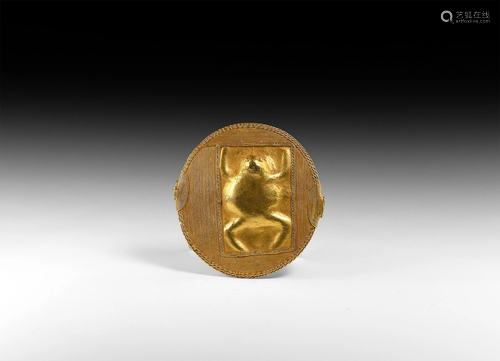 Asante Gilt Roundel Fitting with Toad