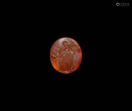 Roman Gemstone with Victory and Putto
