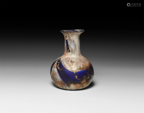 Roman Blue Glass Bottle