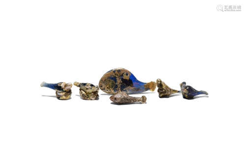Roman Glass Bird and Fish Collection