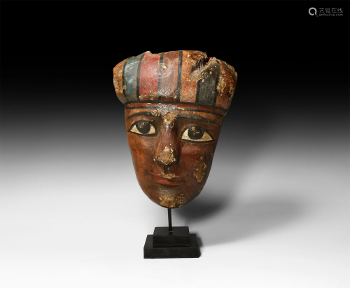 Romano-Egyptian Painted Anthropoid Mask