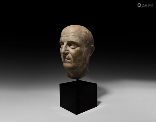 Roman Head of an Emperor or a Military Leader