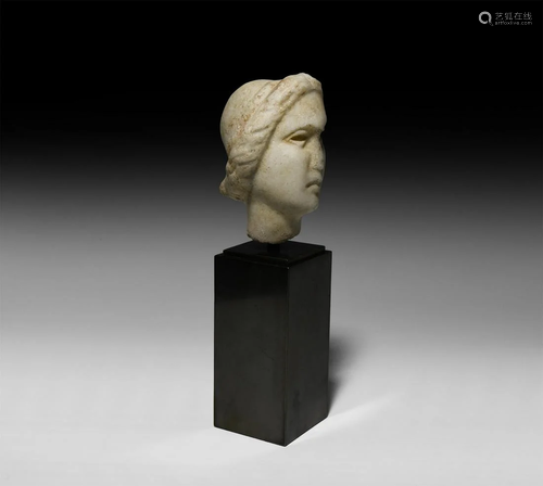 Roman Marble Head of a Lady