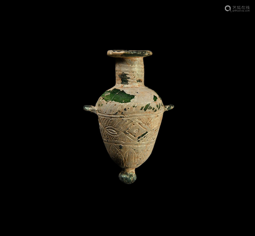 Phoenician Green Glass Amphoriskos