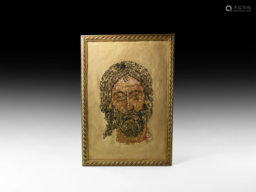 Byzantine Christ Pantocrator Micro-Mosaic