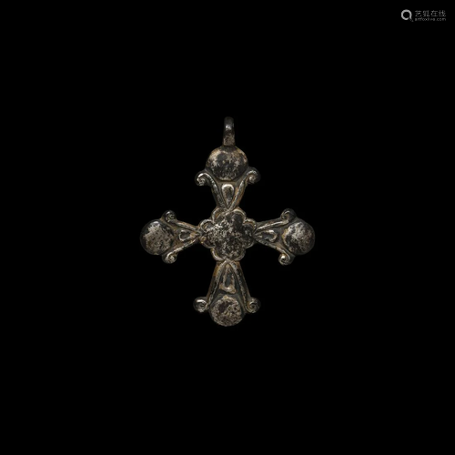 Byzantine Silver Cross Pendant