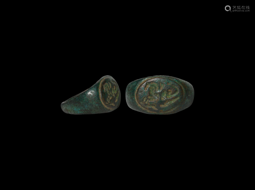 Roman Ring with Hippocampus