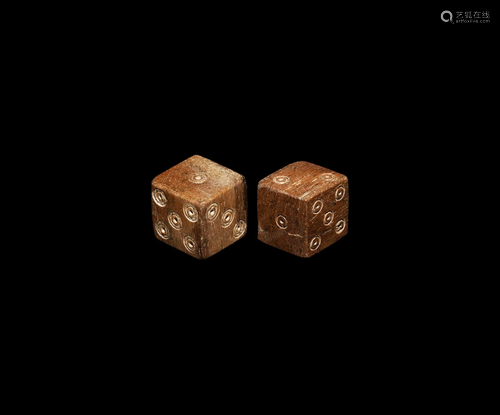 Roman Bone Dice Pair