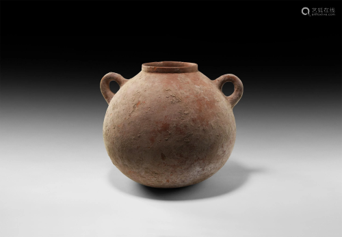 Roman Redware Two-Handled Jar