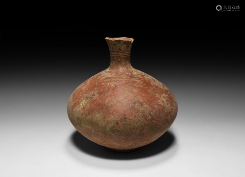 Roman Redware Wine Bottle