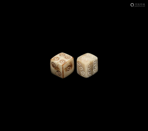 Roman Bone Dice Pair