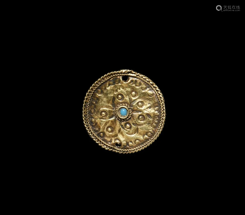 Byzantine Gold Mount with Gemstone