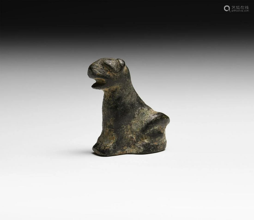 Roman Seated Lion Figurine