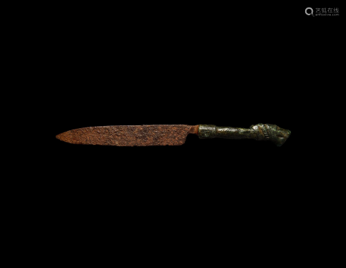 Roman Knife with Lion Handle