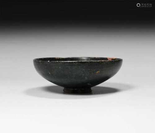 Greek Decorated Blackware Bowl