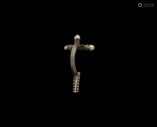 Roman Silver Crossbow Brooch