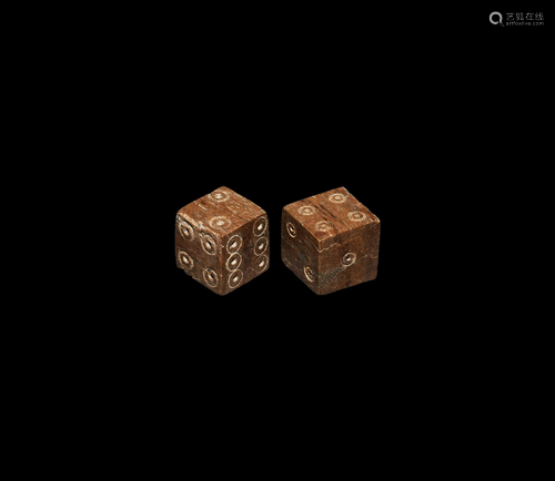 Roman Bone Dice Pair