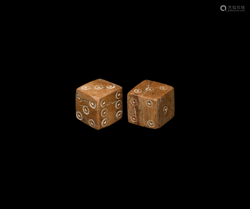 Roman Bone Dice Pair