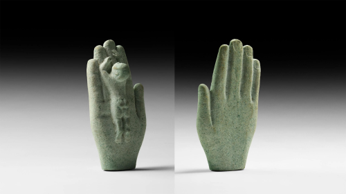 Egyptian Votive Hand with Infant