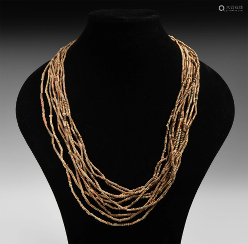 Egyptian Coptic Bead Necklace String Group