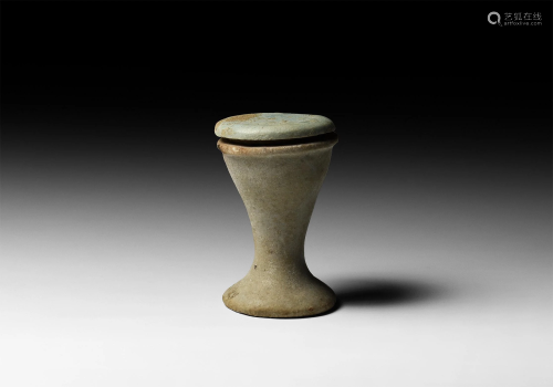 Egyptian Faience Cup with Lid