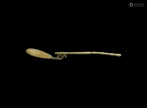 Roman Silver Swan-Necked Spoon