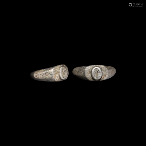 Roman Silver Ring with Locust