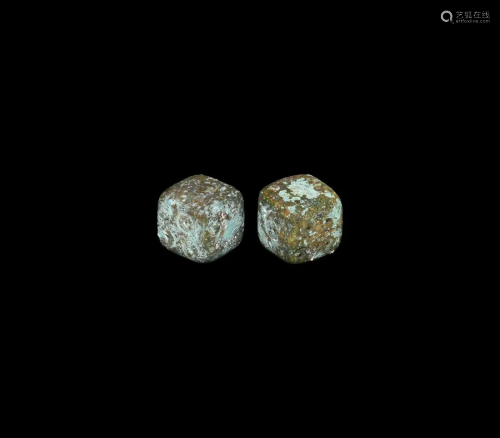 Roman Bronze Dice Pair