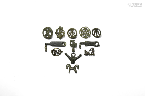 Roman Brooch and Key Group