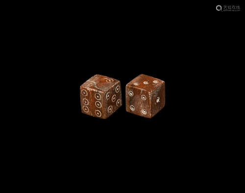 Roman Bone Dice Pair