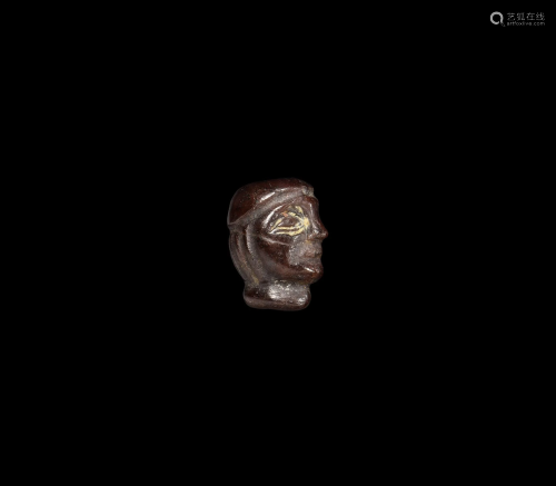 Bactrian Male Head Amulet