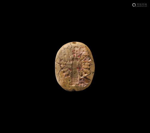 Old Babylonian Stamp Seal with Standing King