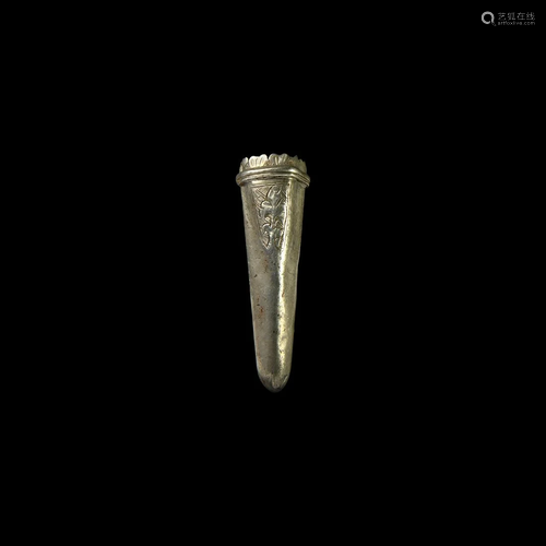 Medieval Silver Dagger Chape