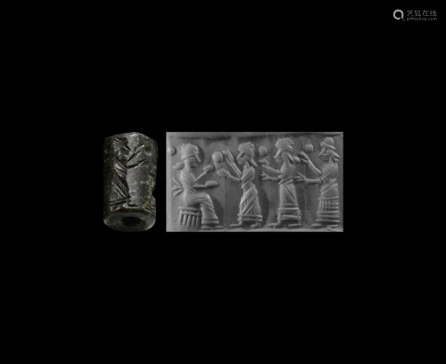 Cylinder Seal with Court Scene