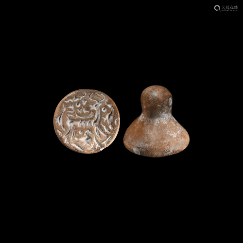 Sassanian Stamp Seal with Doe