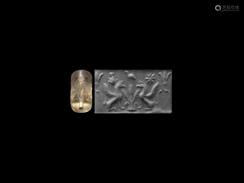 Sumerian Cylinder Seal with Gryphons