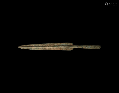 Large Western Asiatic Luristan Socketted Spearhead