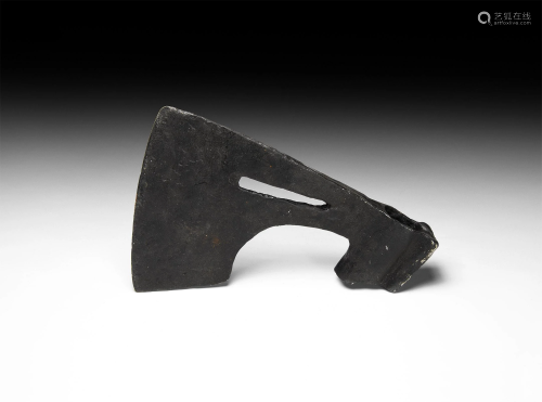 Medieval Socketted Axehead with Maker's Mark