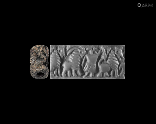 Archaic Cylinder Seal with Figures